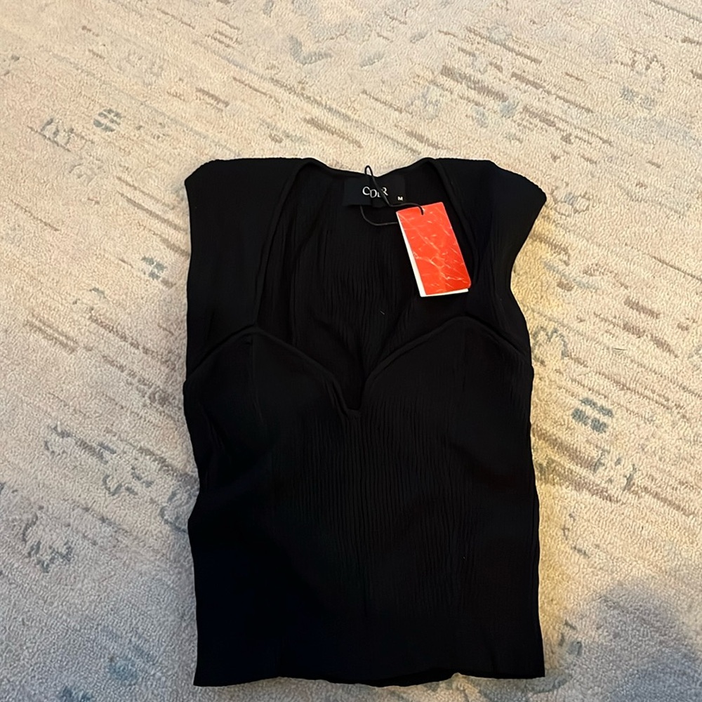 Cider black cropped tank